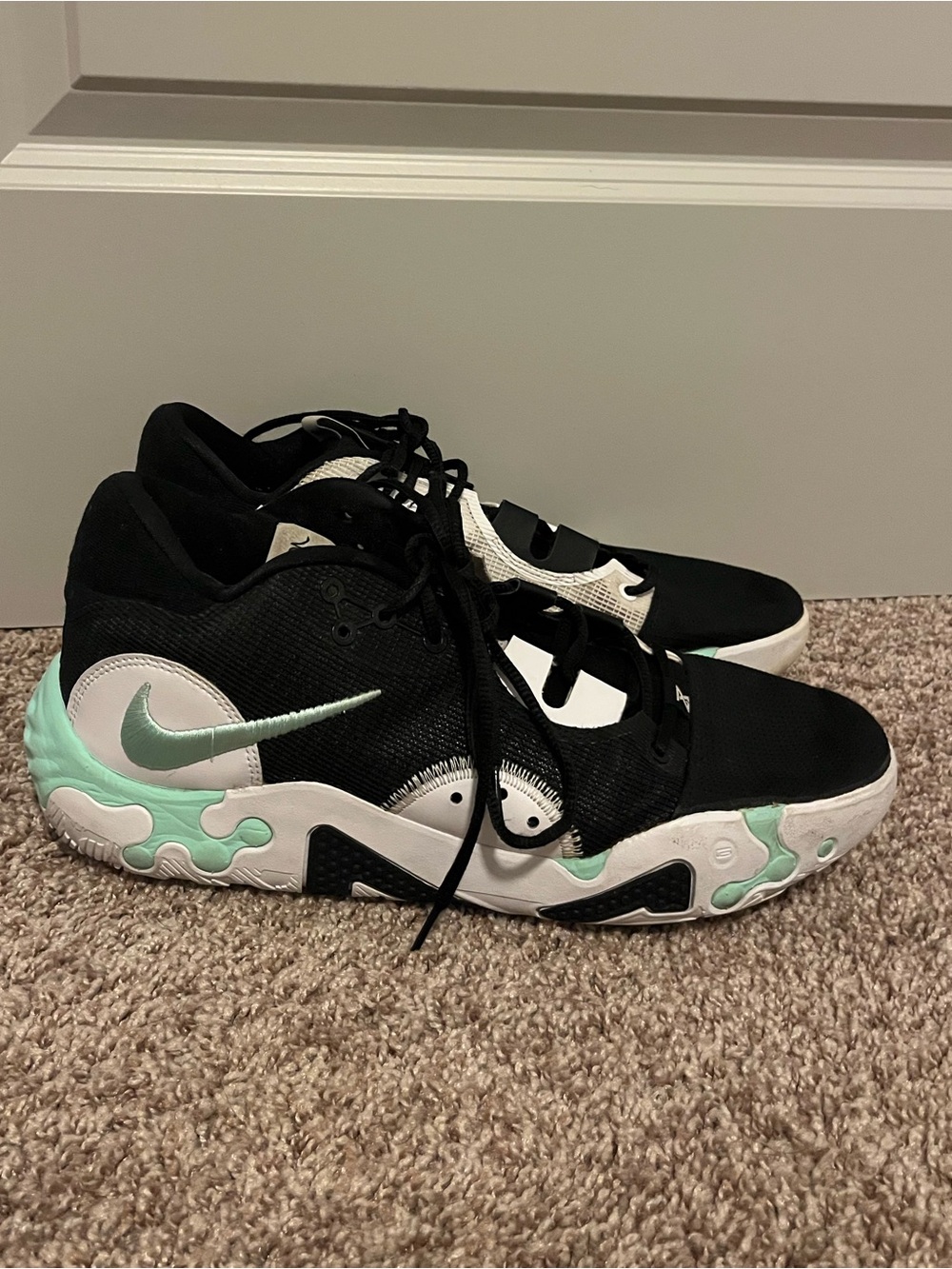 RARE Nike PG 6 Black Mint Green Men’s Basketball Sneaker 2022 SIZE 12.5